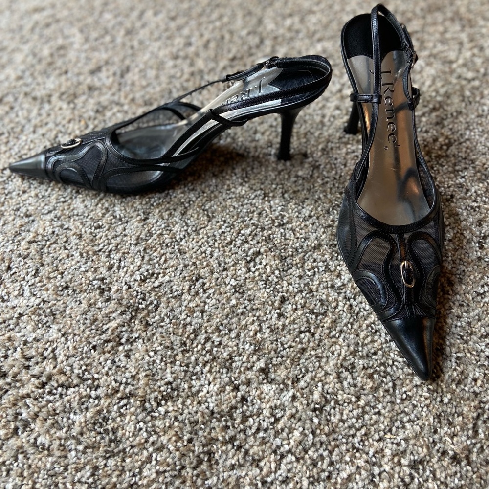 J. Reneé black 3 inch heels size 7M.